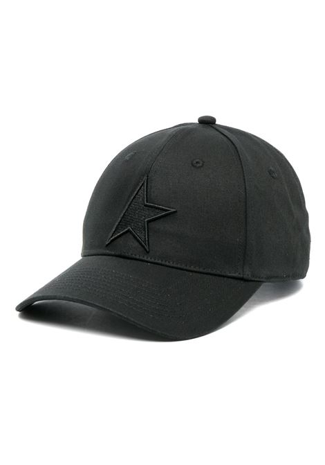 Black logo-patch cotton baseball cap - GOLDEN GOOSE <BR/>unisex